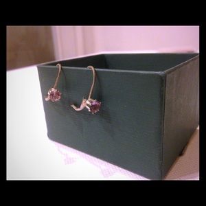 Amethyst purple earring